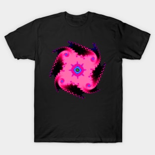 Fractal Spiral contrast T-Shirt